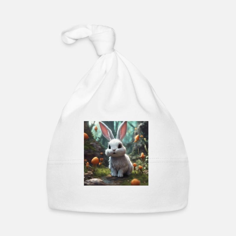 cute rabbit Organic Baby Cap