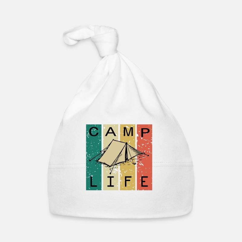 Camper Life Camp Campfire Camp Camping Hobby Organic Baby Cap
