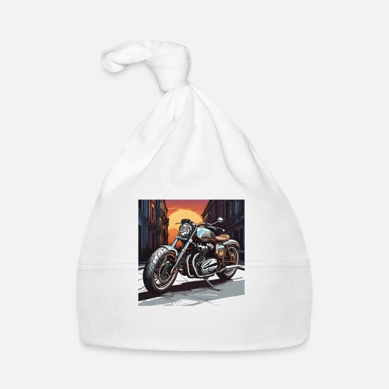 Retro Brit Bobber - Organic Baby Cap - white