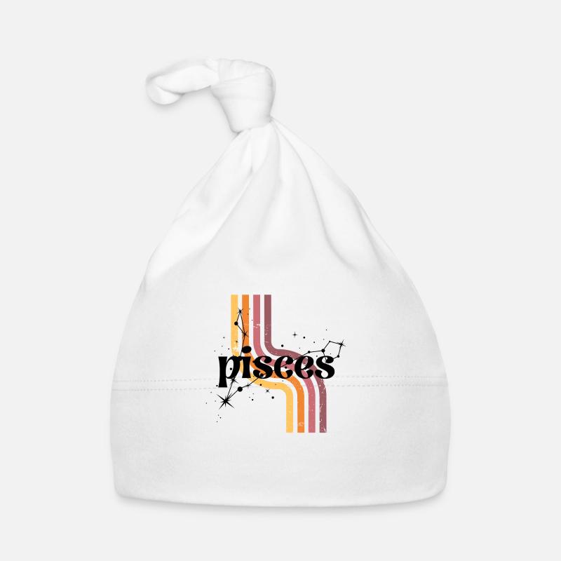 Pisces retro horoscope Organic Baby Cap