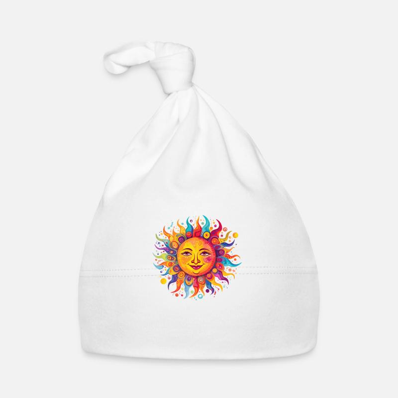 the colorful and friendly sun Organic Baby Cap