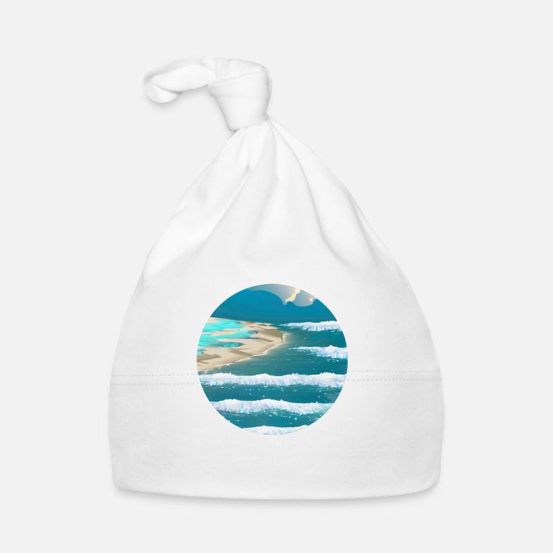 Tropical vibes - relaxing on the beach Organic Baby Cap