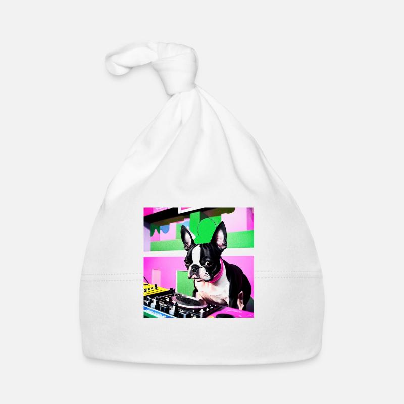 Boston Terrier DJ Baby Bio-Mütze