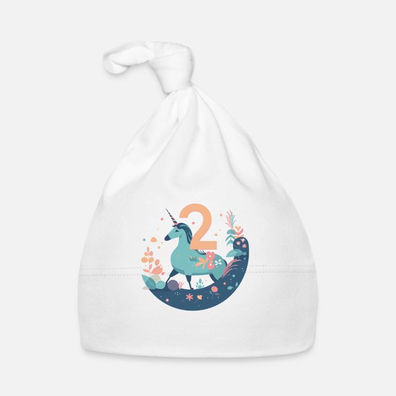 2.Geburtstag Einhorn Baby Bio-Mütze