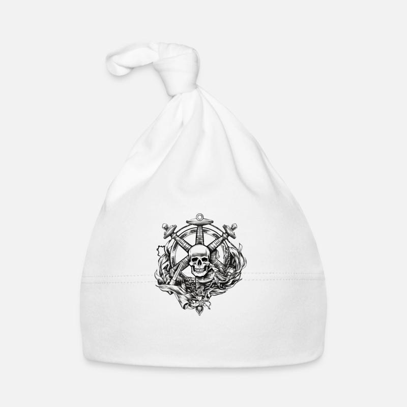 Tête de mort pirate Bonnet bio Bébé