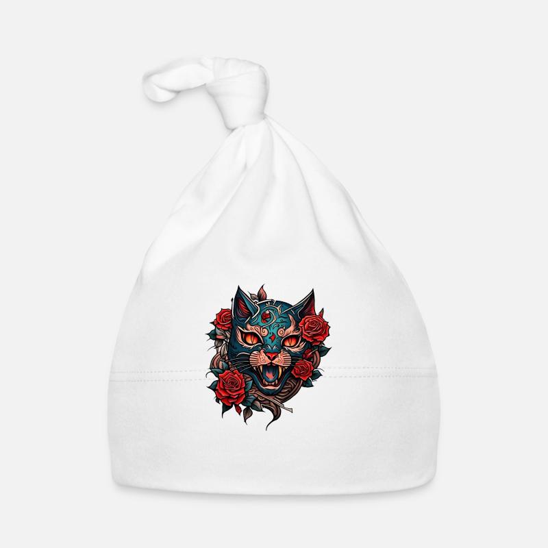 devilish cat Organic Baby Cap