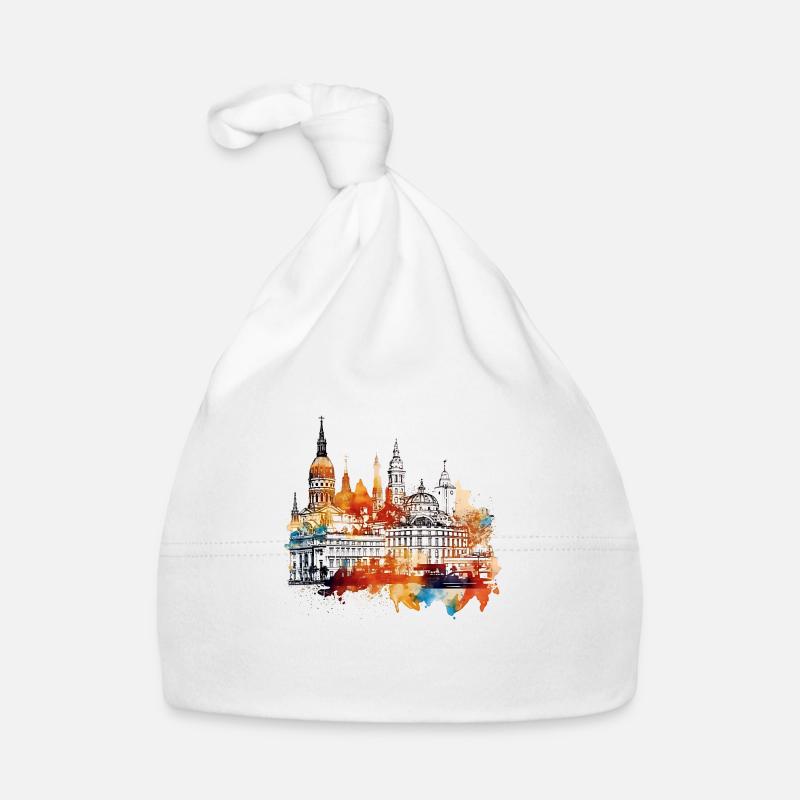 Madrid est la capitale dynamique de l’Espagne - Bonnet bio Bébé - blanc