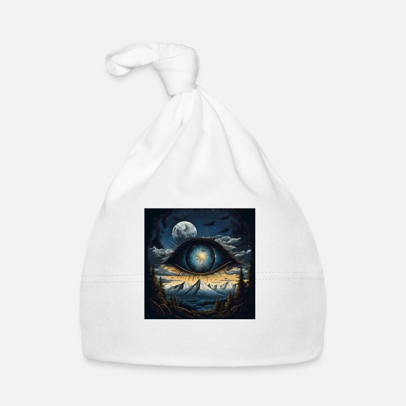 Eye moon mountains Organic Baby Cap