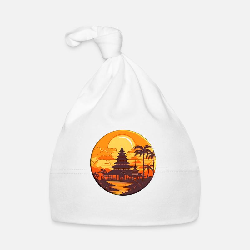 Bali est un paradis tropical - Bonnet bio Bébé - blanc