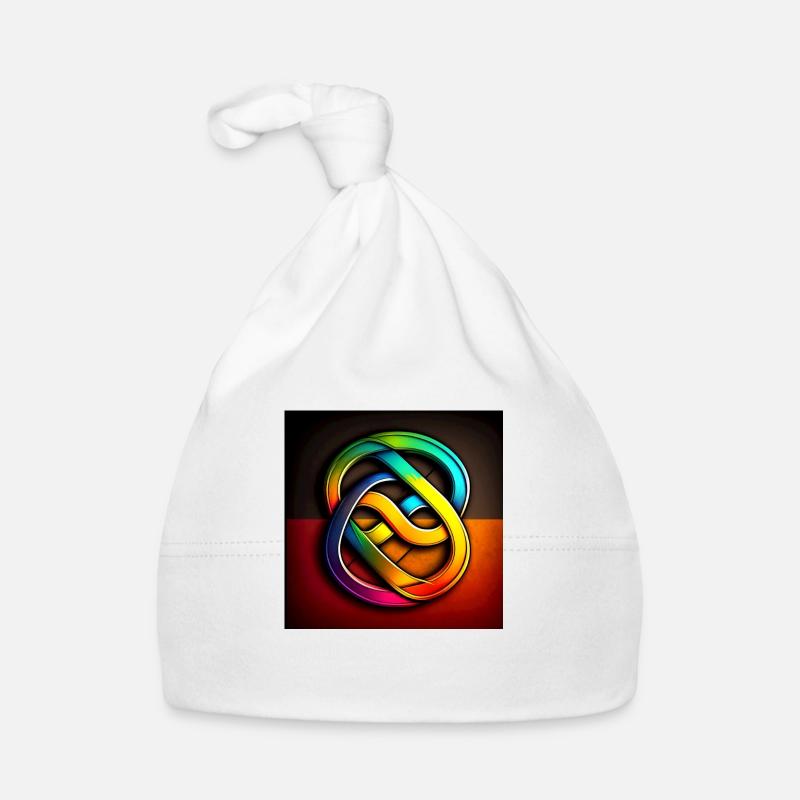 Formes colorées dans le style des couleurs de l’arc-en-ciel Bonnet bio Bébé