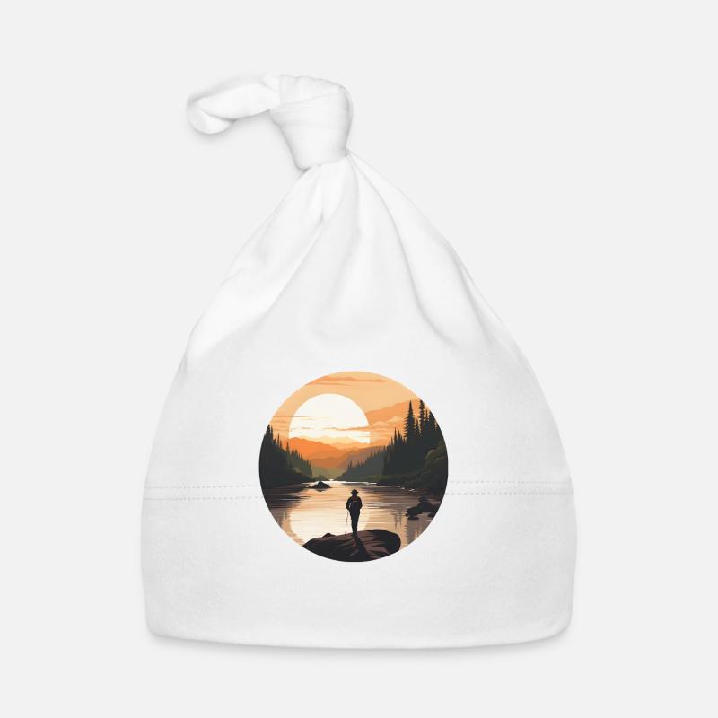 A sunset in Canada Organic Baby Cap