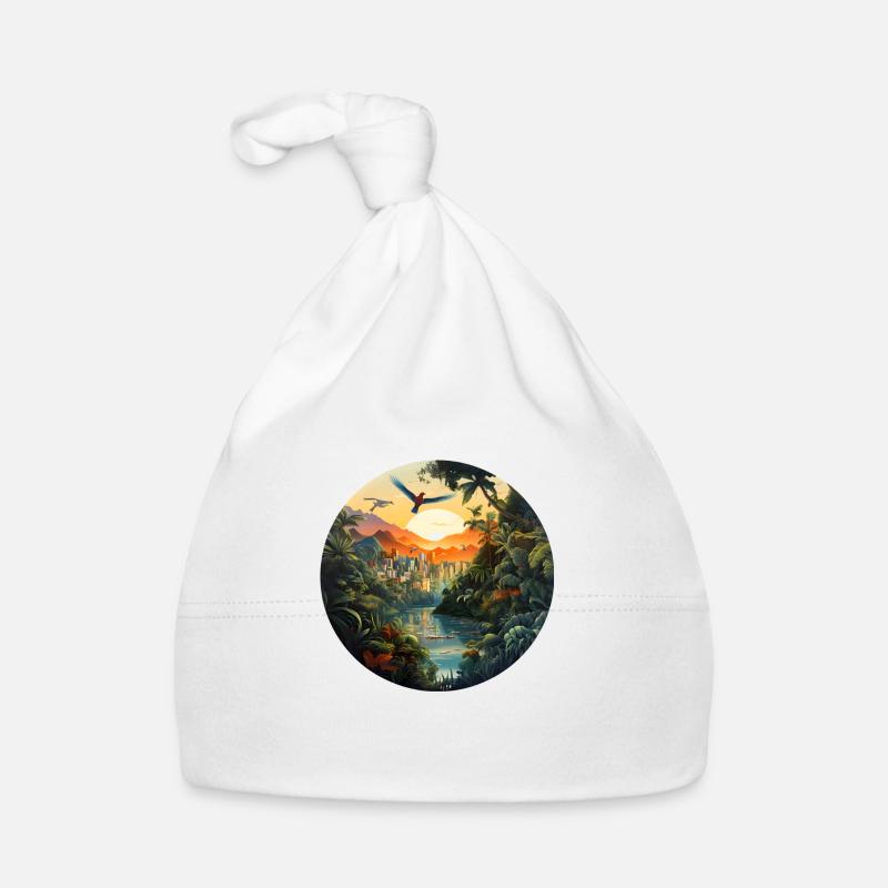 Eine Stadt im Amazonas Baby Bio-Mütze