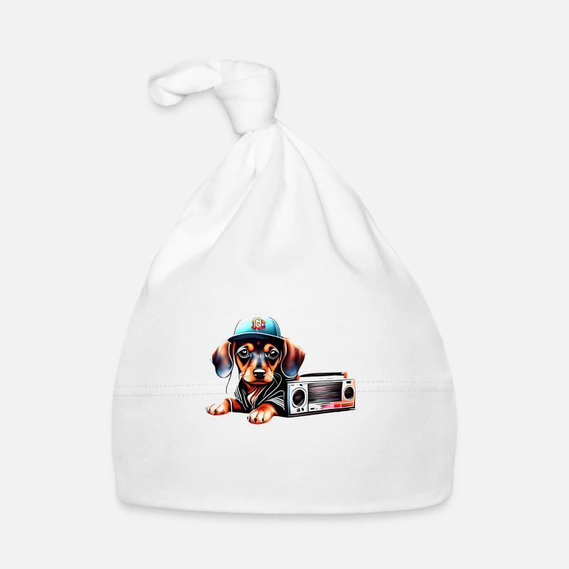 Propriétaire de chien teckel chien teckel chiot chiots musique Bonnet bio Bébé