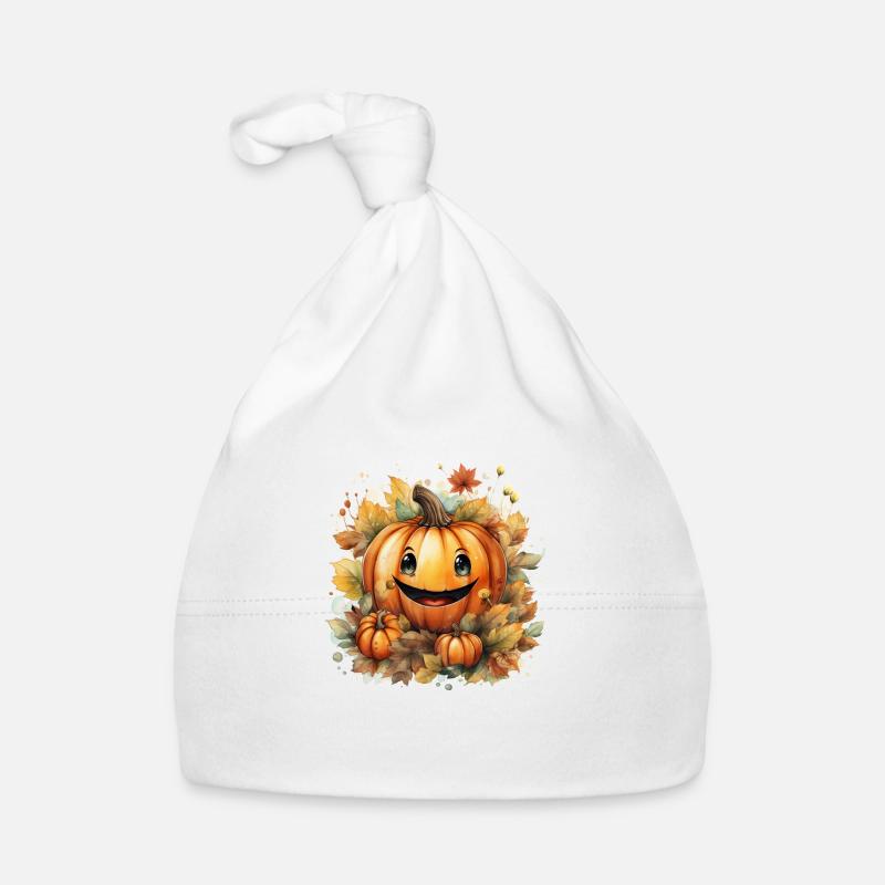 Fröhlicher Halloween Kürbis Baby Bio-Mütze