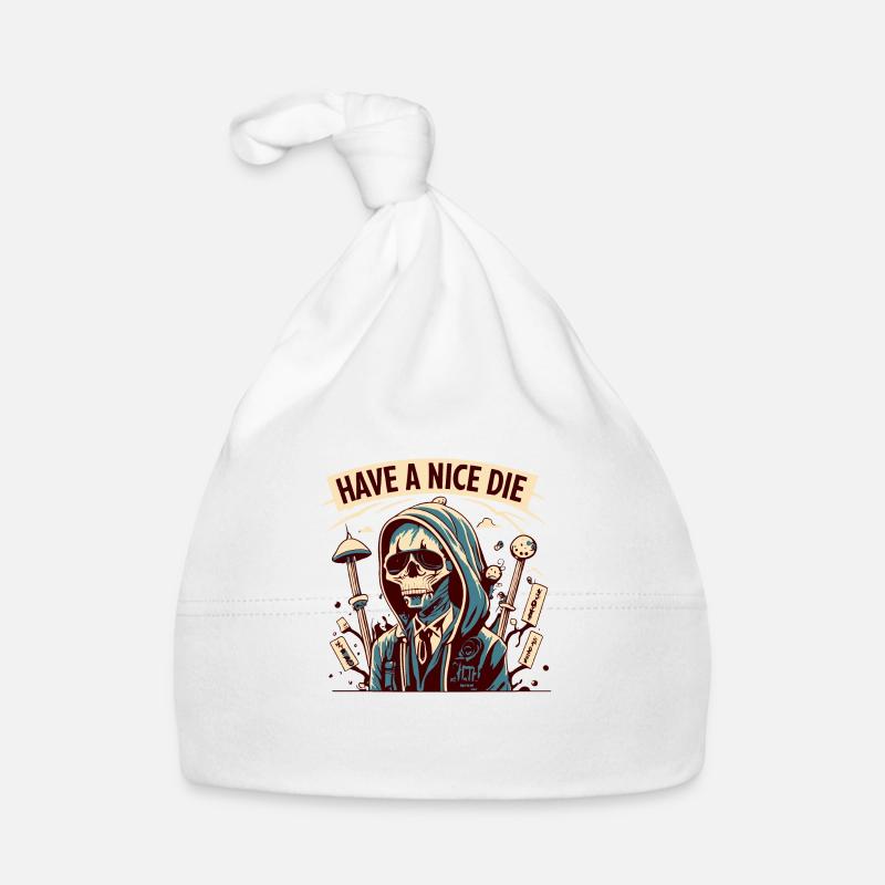 Have a nice Die - L’âme rebelle - Bonnet bio Bébé - blanc
