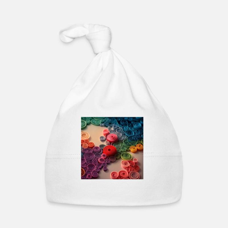 Rainbow spirals Organic Baby Cap