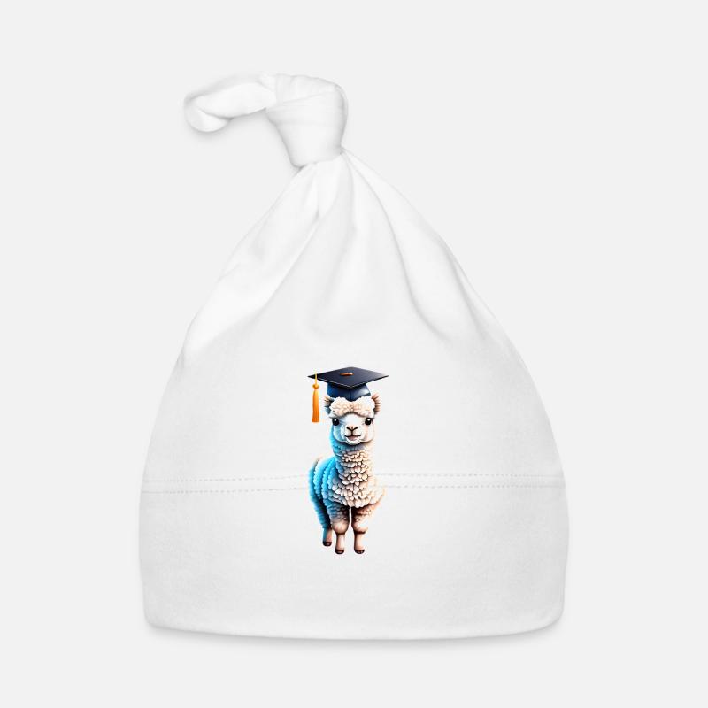 Bachelor Graduate Alpaca Studies School Leaving Certificate Organic Baby Cap