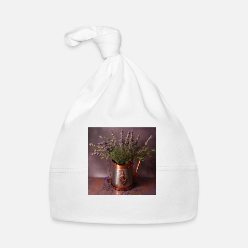 Lavender in a copper jug Organic Baby Cap