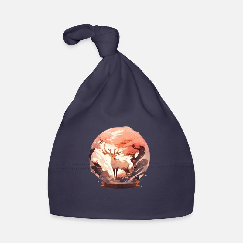 Le Cerf d'Automne - Version Boule à neige Bonnet bio Bébé