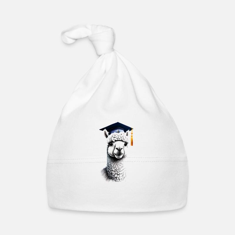 Bachelor Schulabschluss Alpaka Studium Absolvent Baby Bio-Mütze
