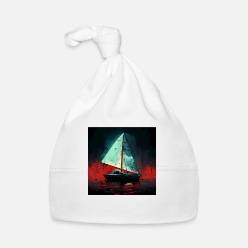 Psychopath's sailing boat Organic Baby Cap