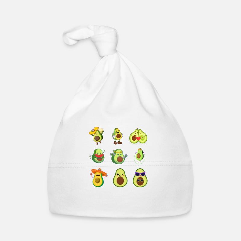 Avocado - Baby Bio-Mütze - Weiß