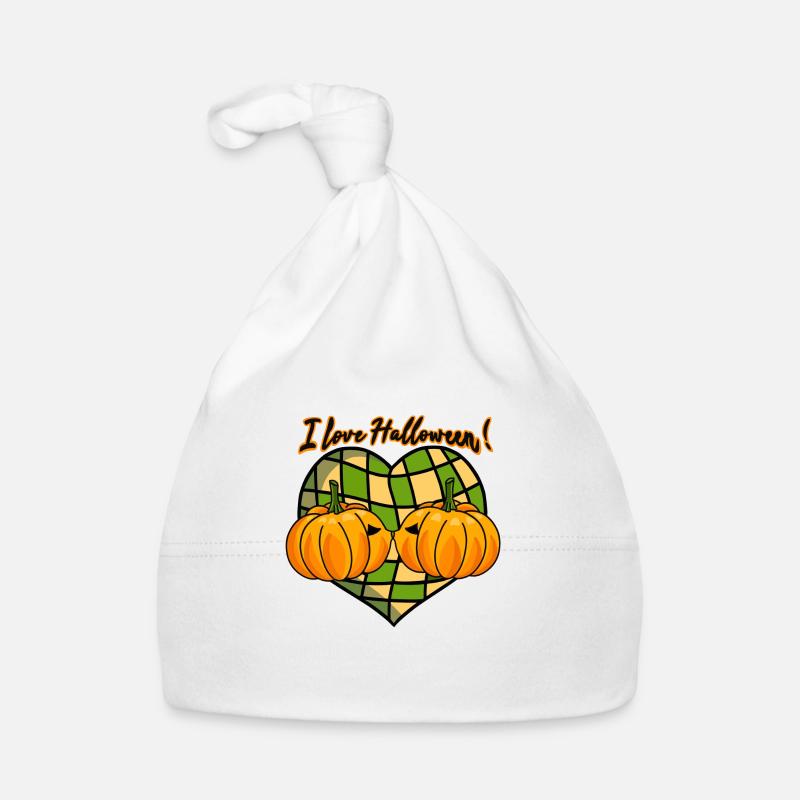 Baiser d’Halloween à la citrouille Bonnet bio Bébé