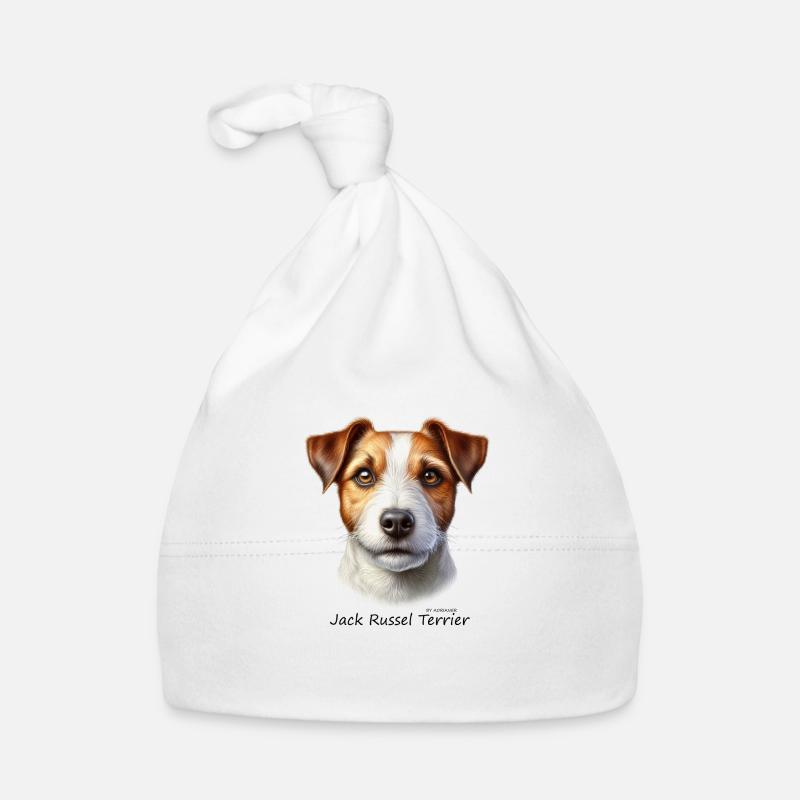 Jack Russel Terrier - Organic Baby Cap - white