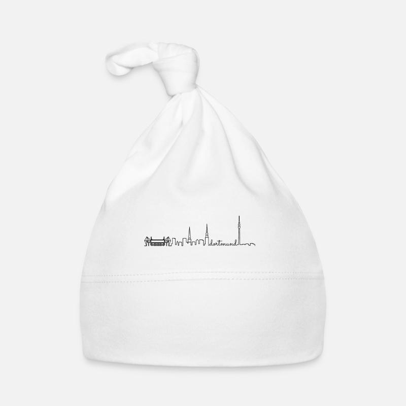 Dortmund Skyline black Baby Bio-Mütze