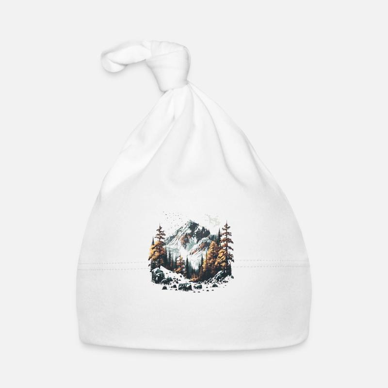 beautiful mountain scenery Organic Baby Cap
