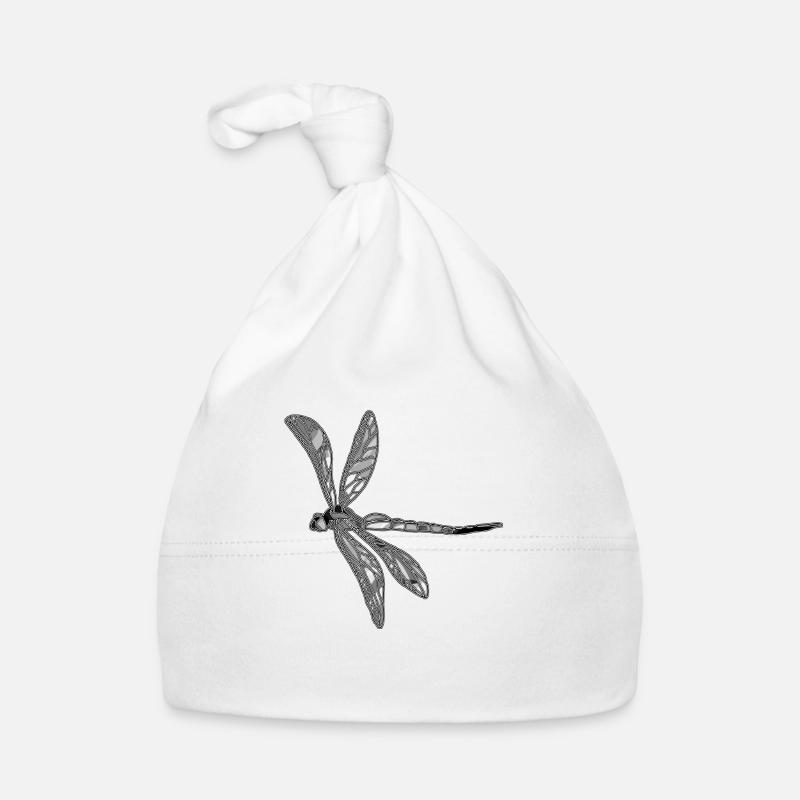 Libelle - Baby Bio-Mütze - Weiß