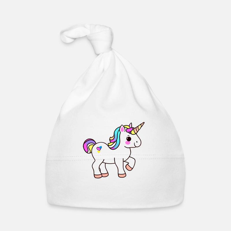 Einhorn Mädchen Unicorn Fabeltier Einhörner Baby Bio-Mütze