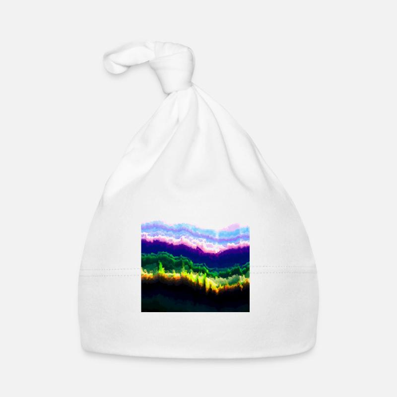 Des nuages psychédéliques dans un jeu de couleurs du ciel Bonnet bio Bébé
