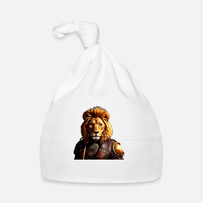 Lion médiéval Bonnet bio Bébé
