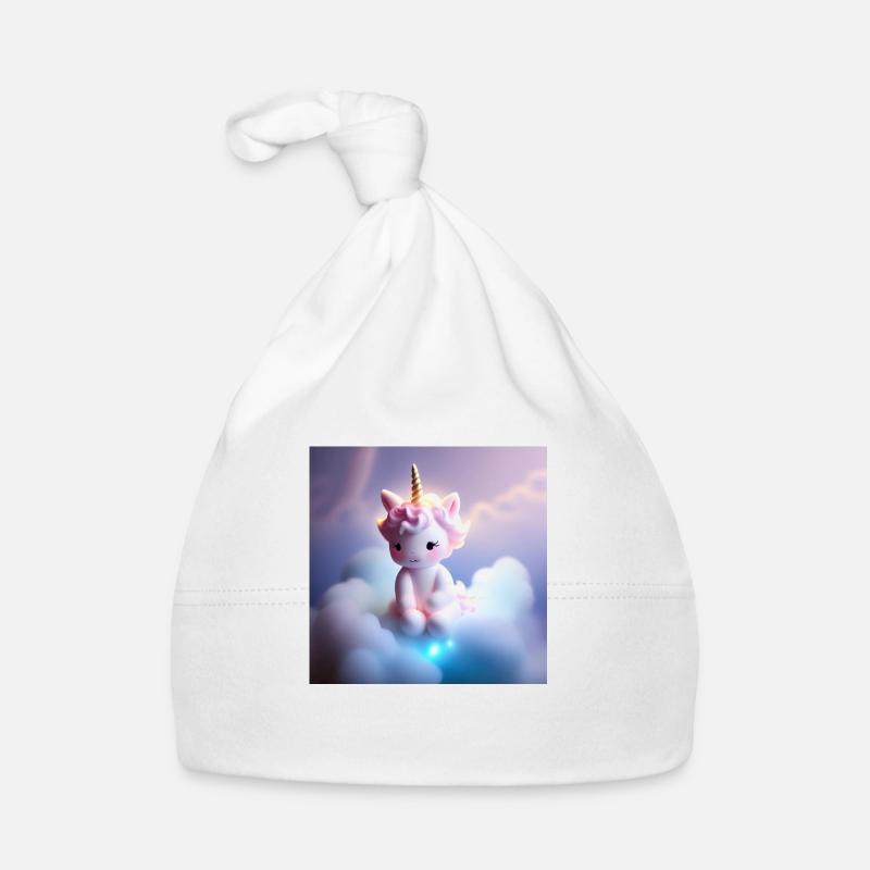 Bébé licorne - Bonnet bio Bébé - blanc