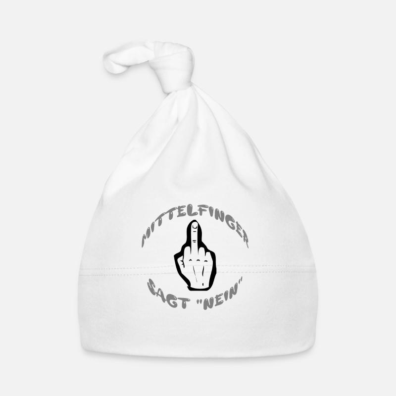 Mittelfinger sagt "nein" Baby Bio-Mütze
