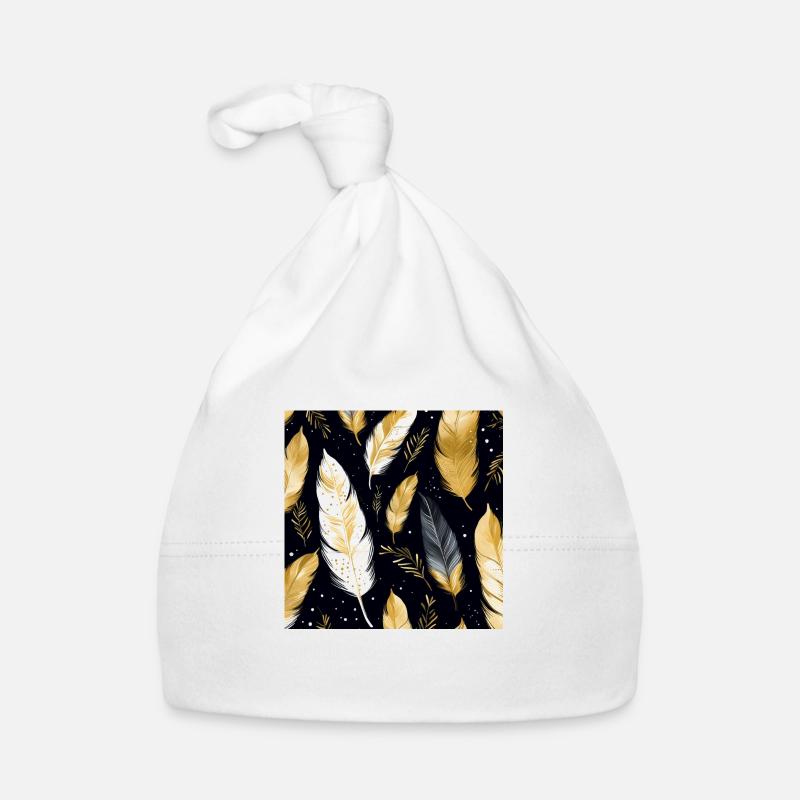 Boho Federn Baby Bio-Mütze