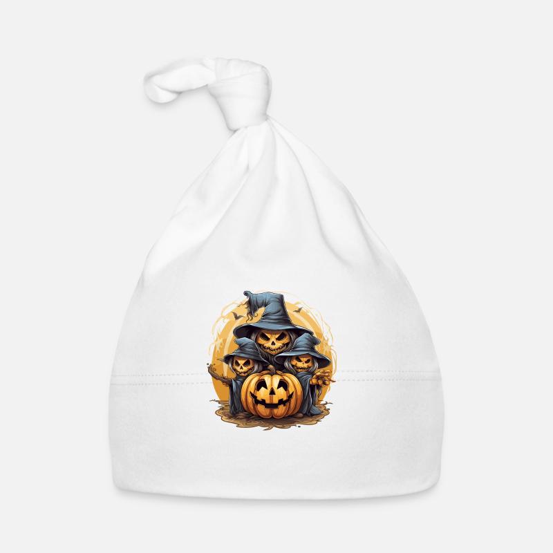witch 11 - Organic Baby Cap - white
