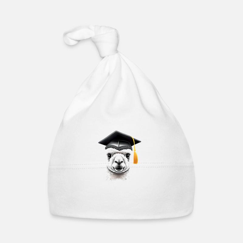 Alpaca Studies Graduate Bachelor School Leaving Certificate Organic Baby Cap