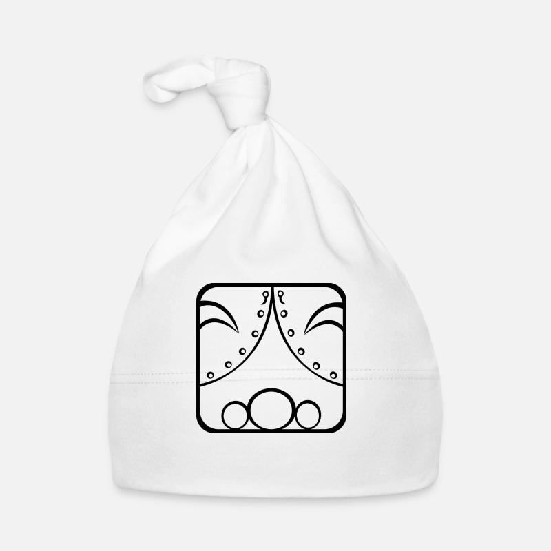 3 Kin Maya Nuit BKL - Bonnet bio Bébé - blanc
