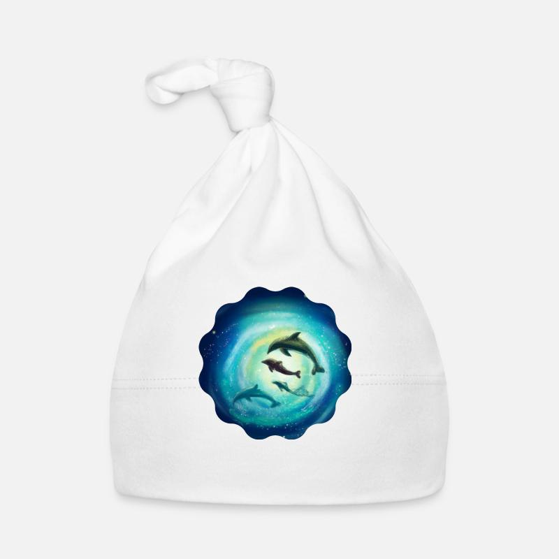 Dolphins Organic Baby Cap