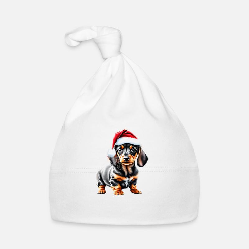 Teckel Noël Chien Noël Teckel Chiot Bonnet bio Bébé