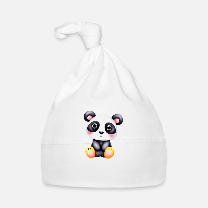 Panda Bear Cute Pandas Animal Baby Panda Design Organic Baby Cap