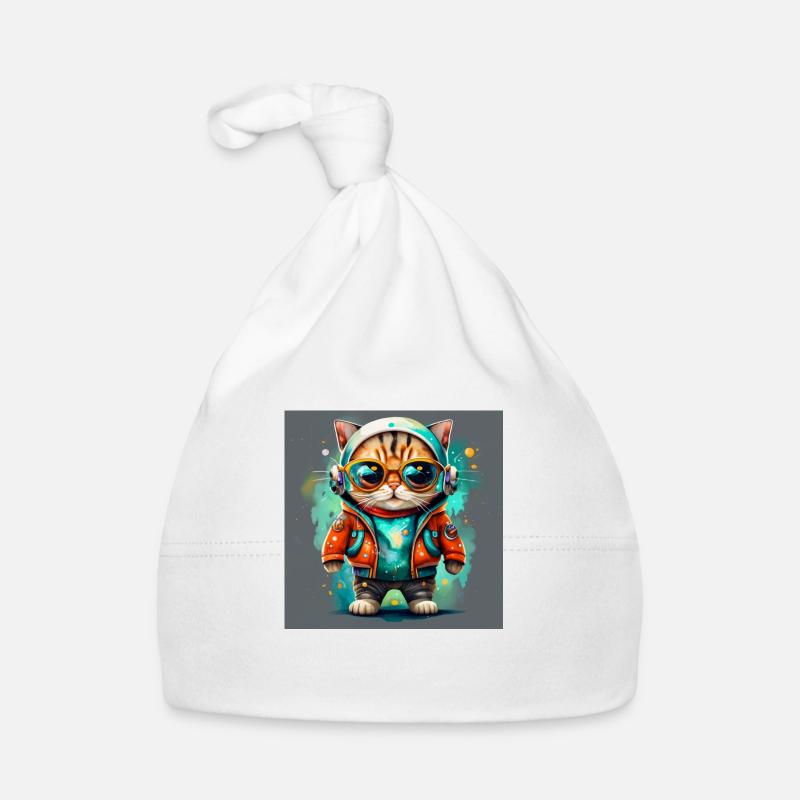 chat drôle Bonnet bio Bébé