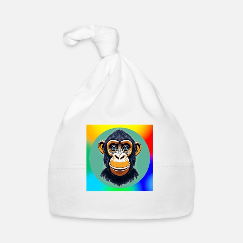 Dessin animé de chimpanzé Bonnet bio Bébé