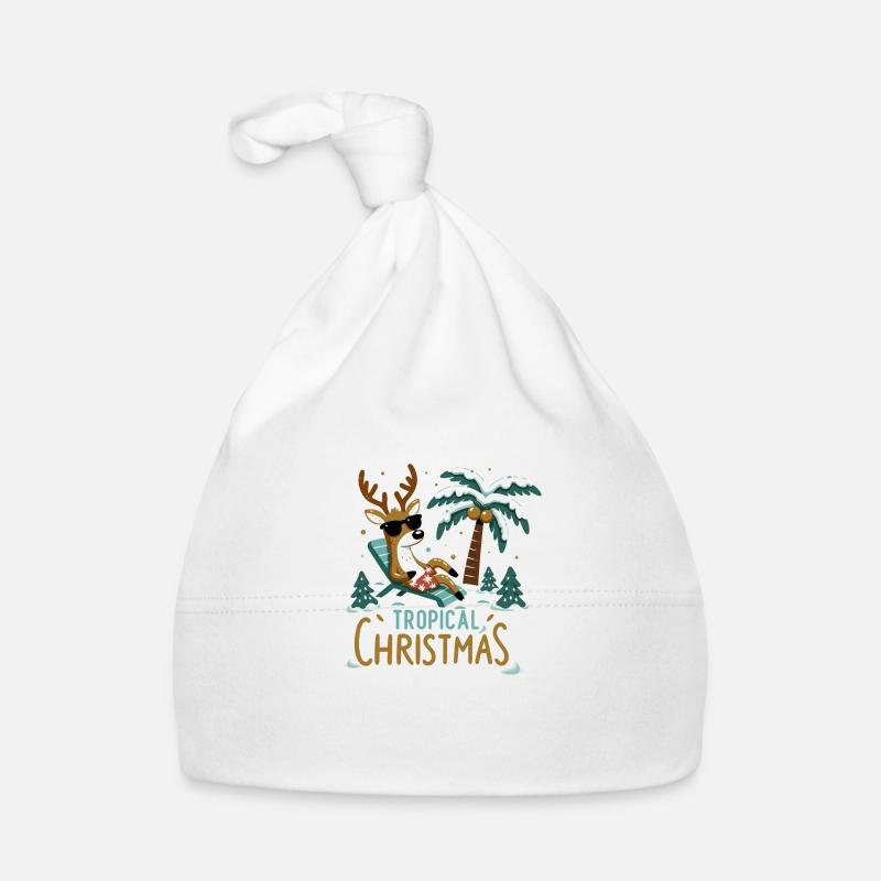 Tropical Christmas Organic Baby Cap