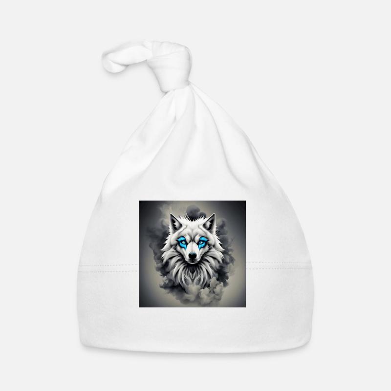 loup yeux bleus Bonnet bio Bébé