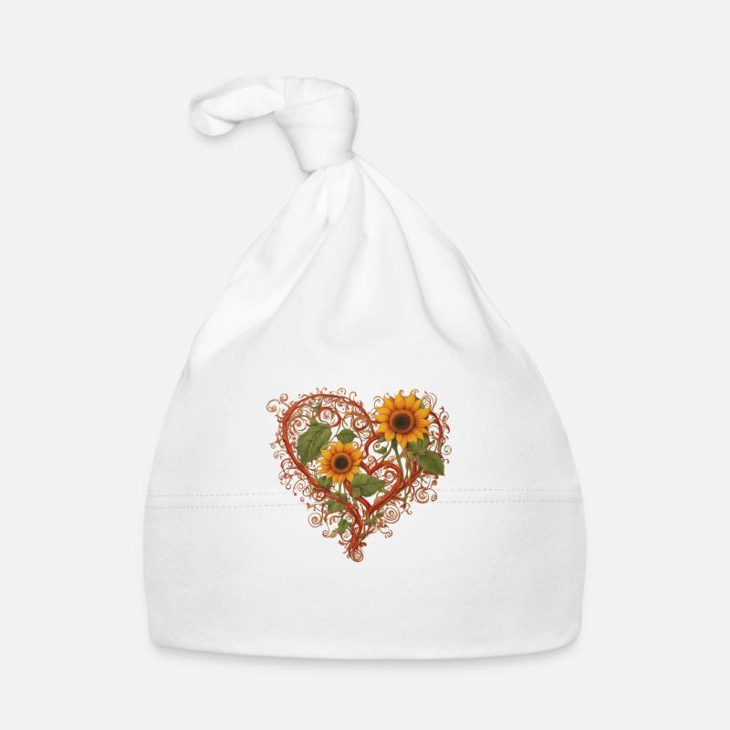Herz im Herbst Baby Bio-Mütze