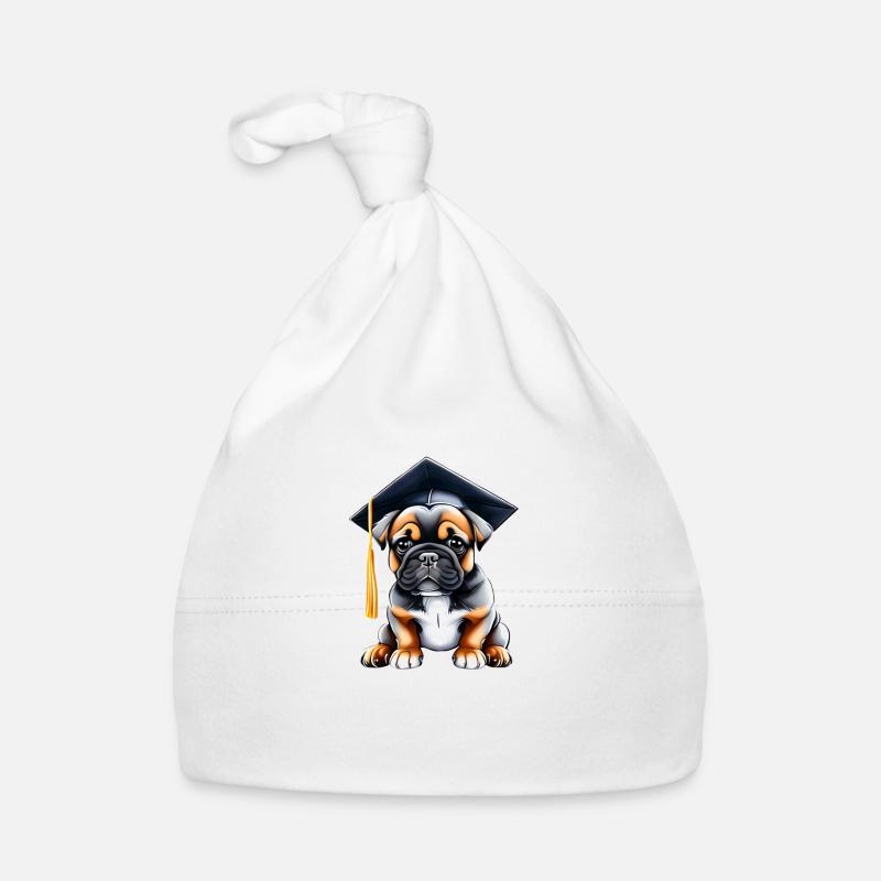 Baccalauréat Bouledogue Études Chiens Diplôme École Bonnet bio Bébé