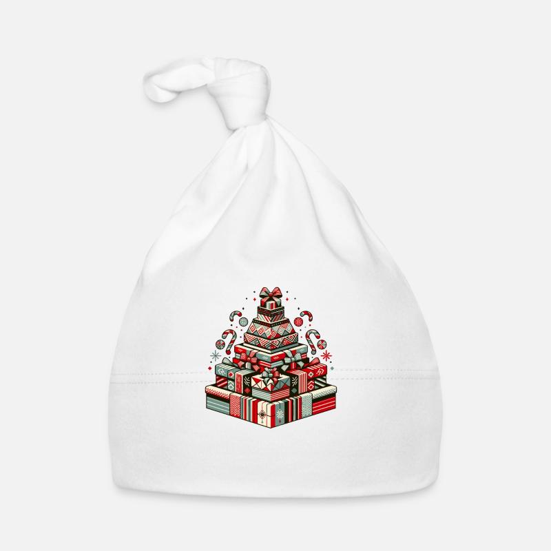 Offrez la magie de l’arbre de Noël 🎄 - Bonnet bio Bébé - blanc